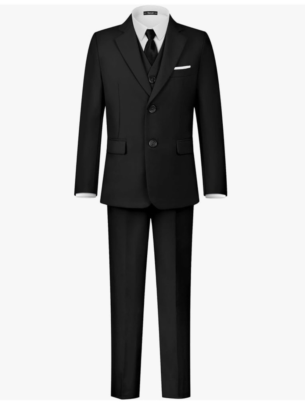 Boys' 10 Black Formal Suit Jacket and matching pants Set - Classic Dress Suit